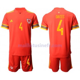 Maillot de Foot Pays de Galles Ben Davies 4 Domicile UEFA EURO 2020 - Enfant